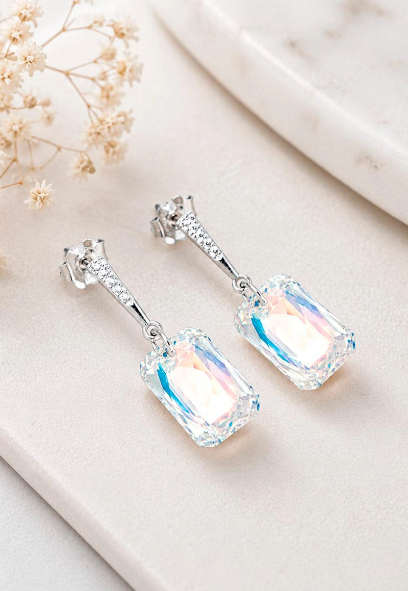 AROS ESTEFANIA PLATA 925 CRISTAL SWAROVSKI® AURORA BOREAL - 3