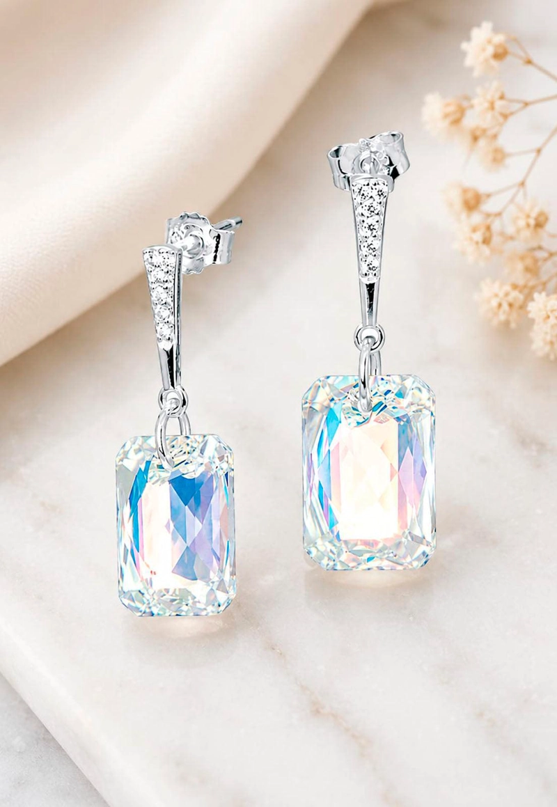 AROS ESTEFANIA PLATA 925 CRISTAL SWAROVSKI® AURORA BOREAL - 4