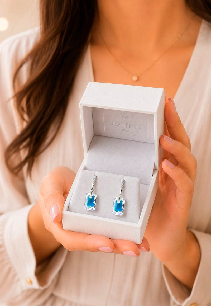 AROS ESTEFANIA PLATA 925 CRISTAL SWAROVSKI® AURORA BOREAL - 5