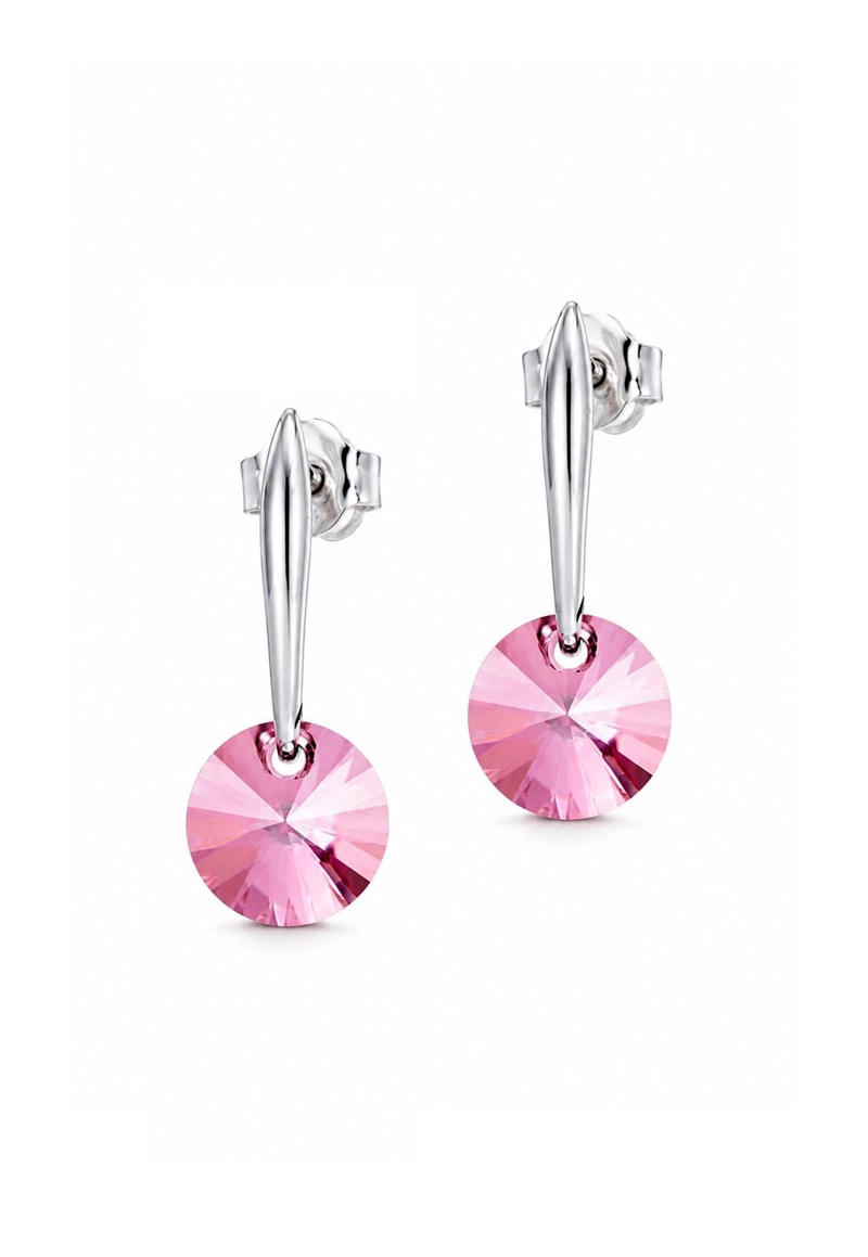 AROS PUNTO DE LUZ PLATA 925 CRISTAL SWAROVSKI® ANTIQUE PINK - 1