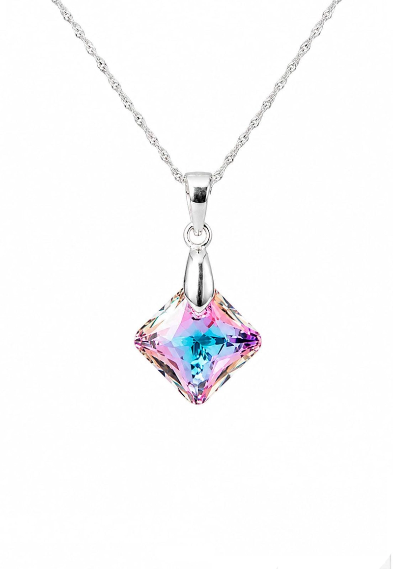 COLLAR CRISTINA PLATA 925 CRISTAL  SWAROVSKI® VITRAL LIGHT - 1