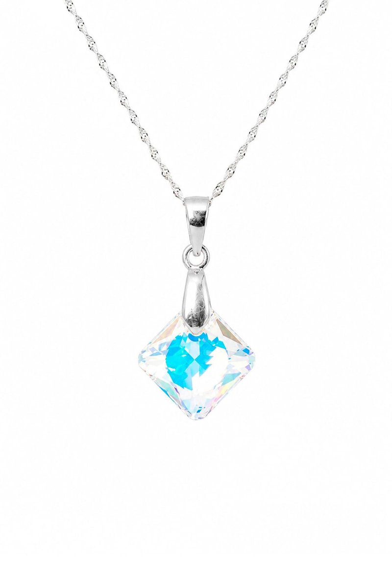 COLLAR CRISTINA PLATA 925 CRISTAL  SWAROVSKI® AURORA  BOREAL - 1