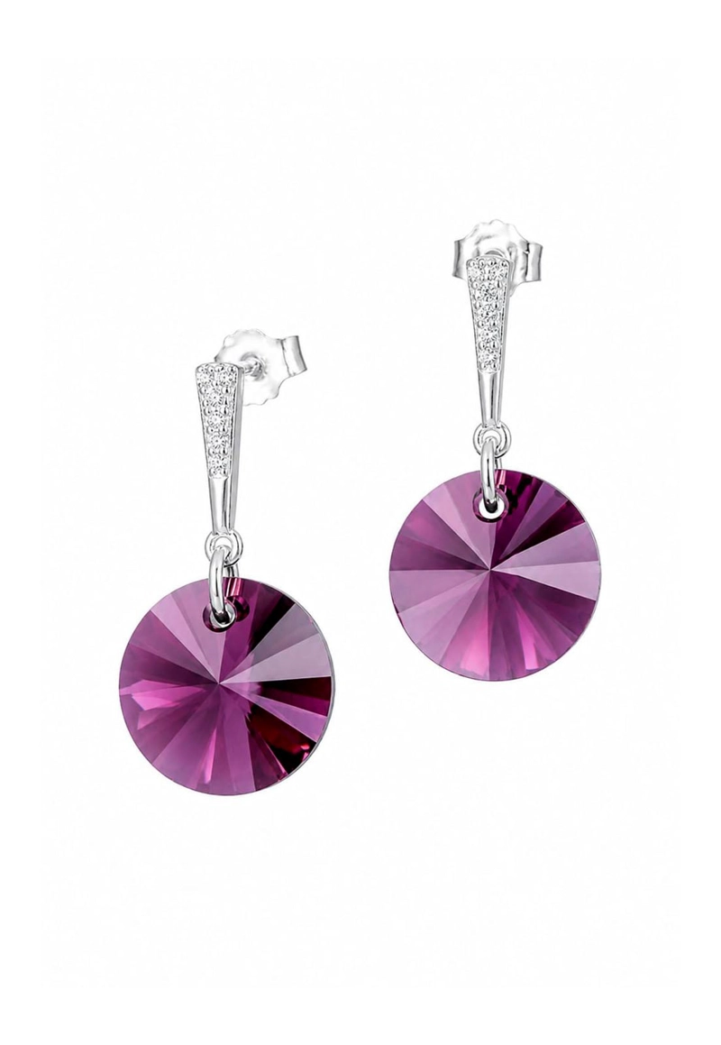 AROS PARIS PLATA 925 CRISTAL  SWAROVSKI® AMETHYST - 1
