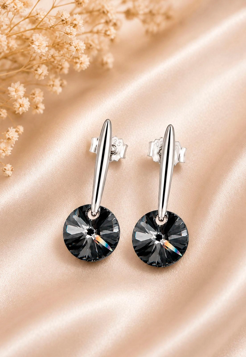 AROS PUNTO DE LUZ PLATA 925 CRISTAL SWAROVSKI® SILVER NIGHT - 2