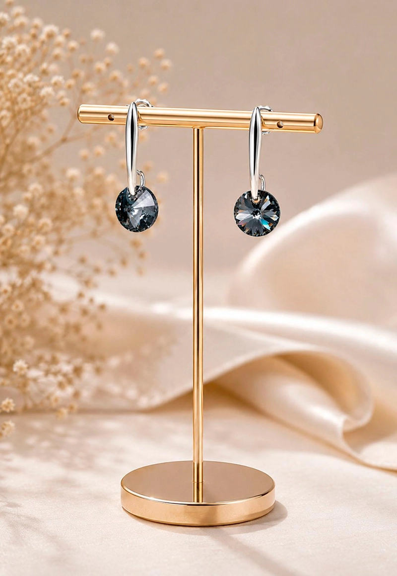 AROS PUNTO DE LUZ PLATA 925 CRISTAL SWAROVSKI® SILVER NIGHT - 6