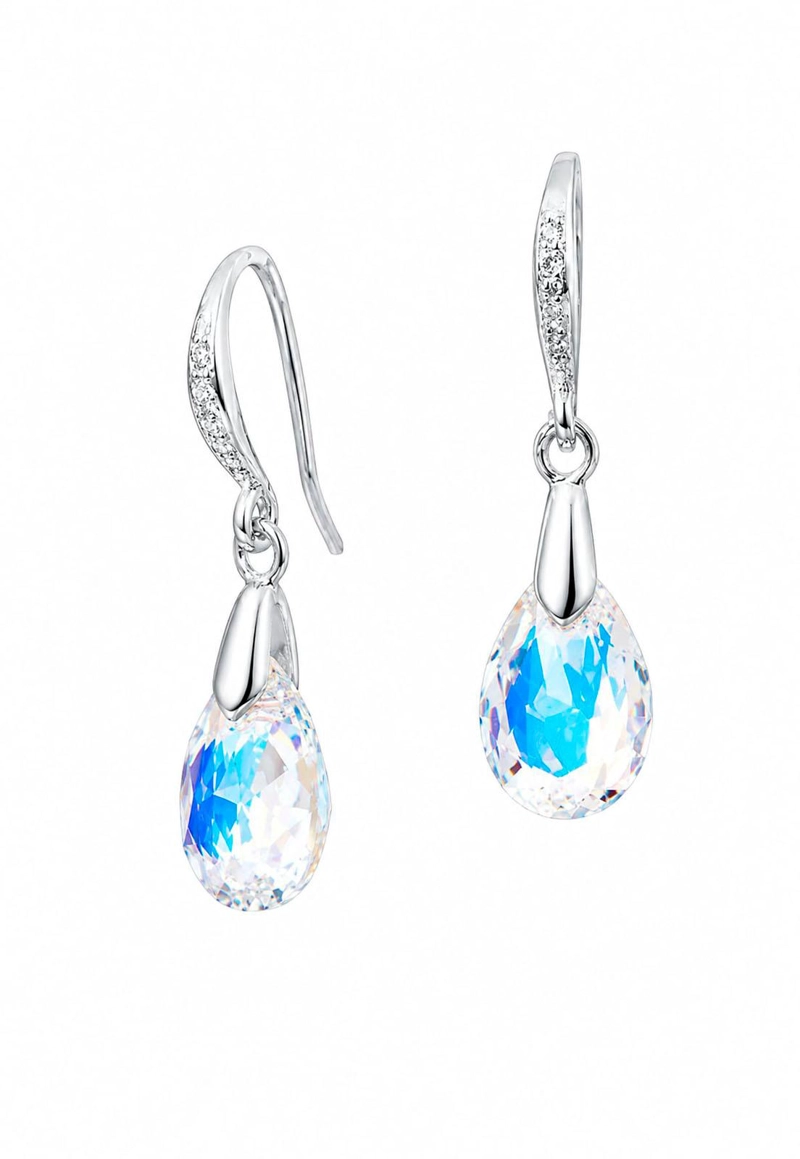 AROS GOTA DE LUZ PLATA 925 CRISTAL SWAROVSKI® AURORA BOREAL - 1