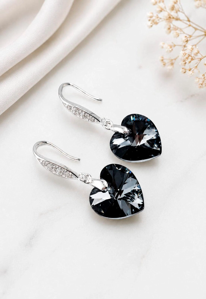 AROS GRAN ROMANCE PLATA 925 CRISTAL SWAROVSKI® SILVER NIGHT - 3