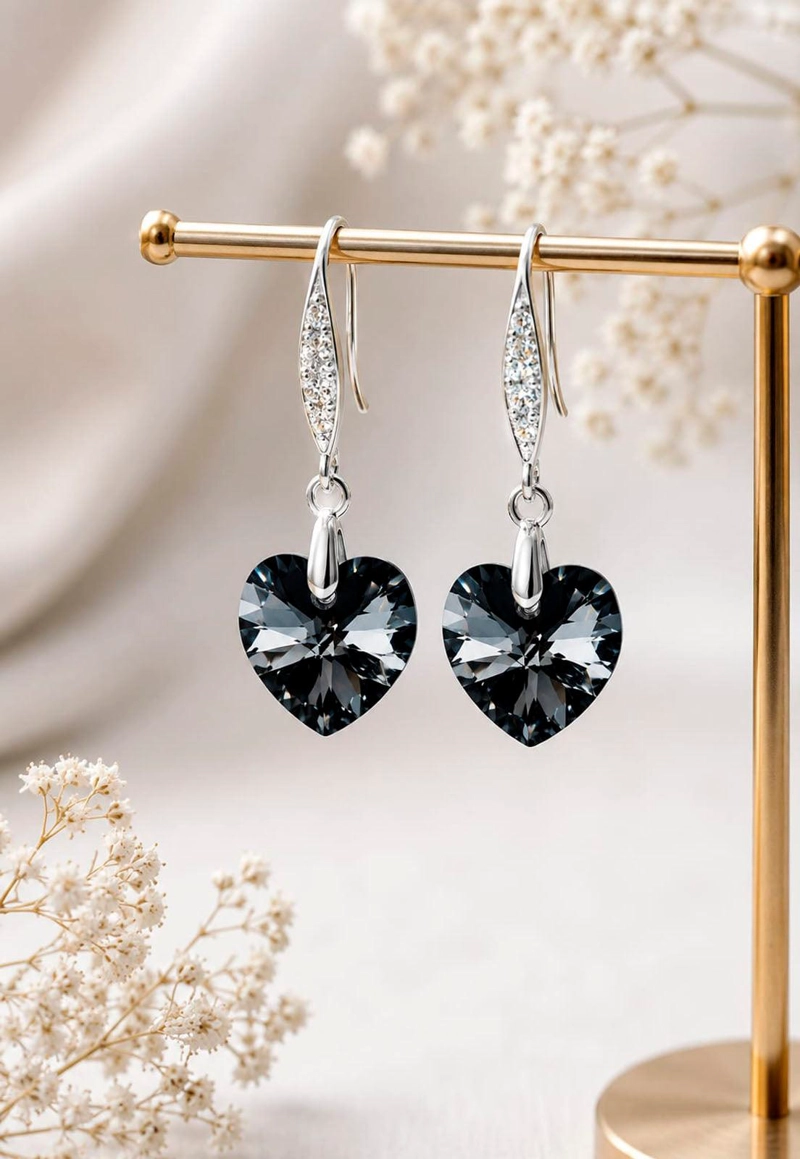 AROS GRAN ROMANCE PLATA 925 CRISTAL SWAROVSKI® SILVER NIGHT - 5