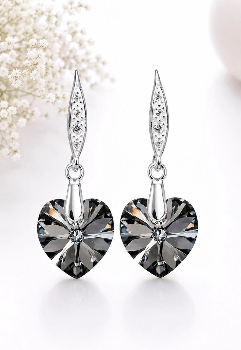 AROS GRAN ROMANCE PLATA 925 CRISTAL SWAROVSKI® SILVER NIGHT - 7
