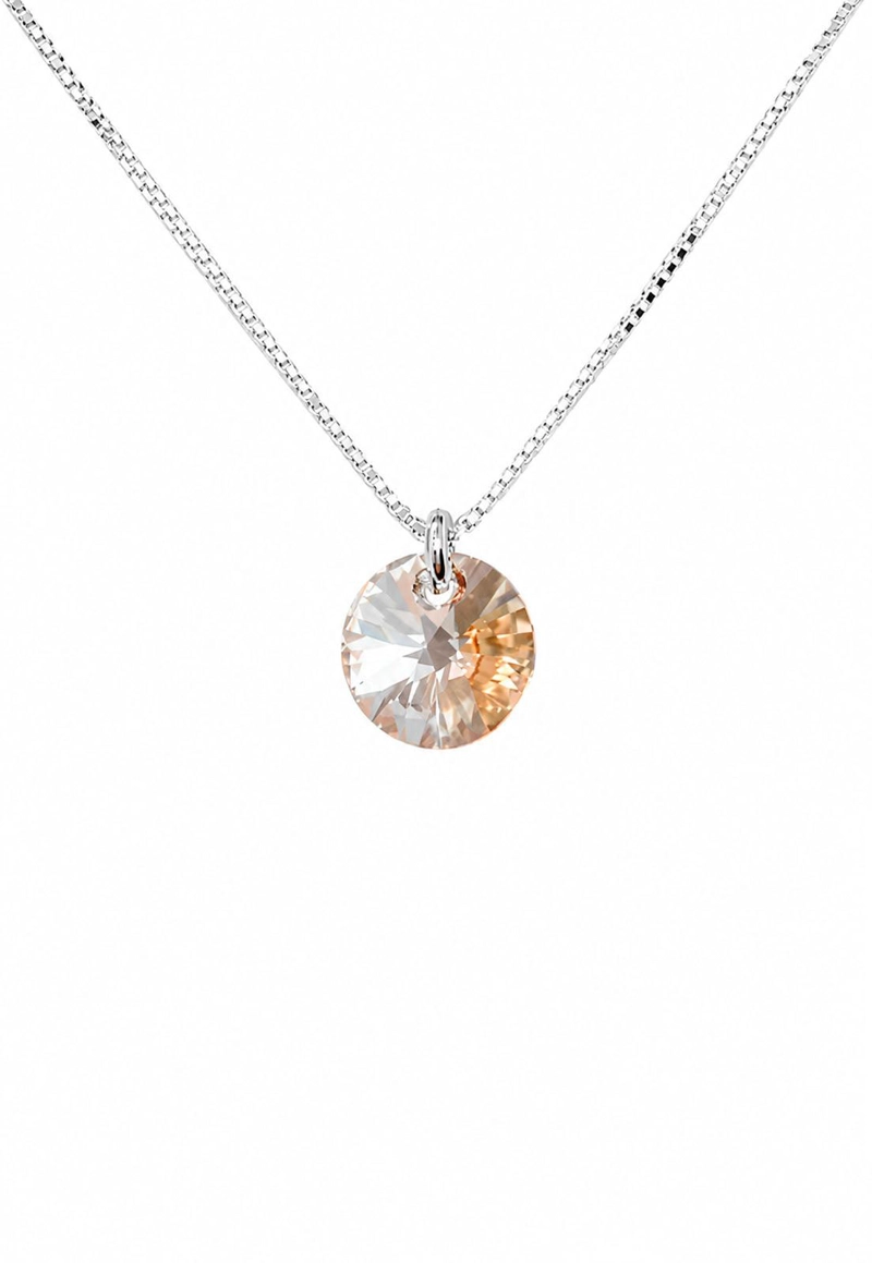 COLLAR PUNTO DE LUZ PLATA 925 CRISTAL SWAROVSKI GOLDEN SHADOW - 1
