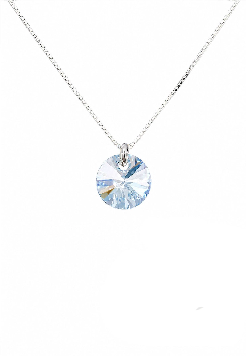 COLLAR PUNTO DE LUZ PLATA 925 CRISTAL SWAROVSKI® BLUE SHADE - 1