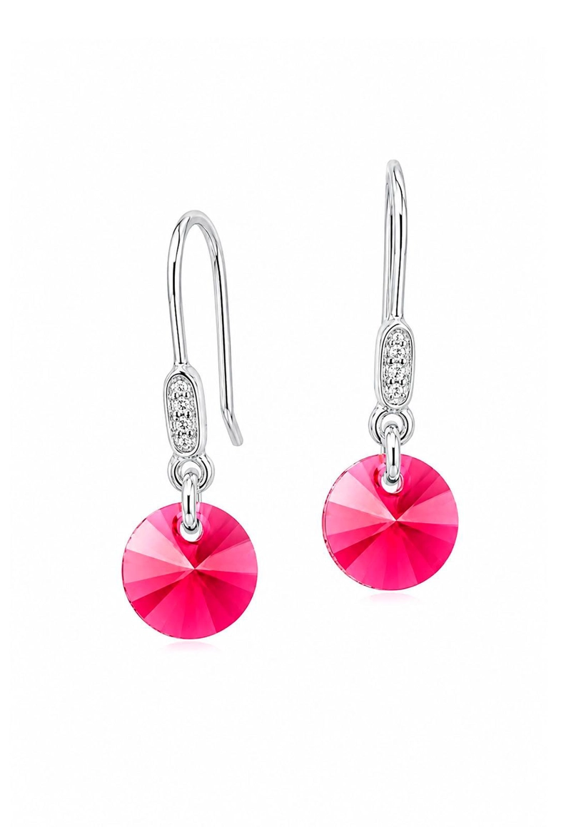 AROS PUNTO DE LUZ CIRCON PLATA 925 CRISTAL SWAROVSKI® SCARLET - 1
