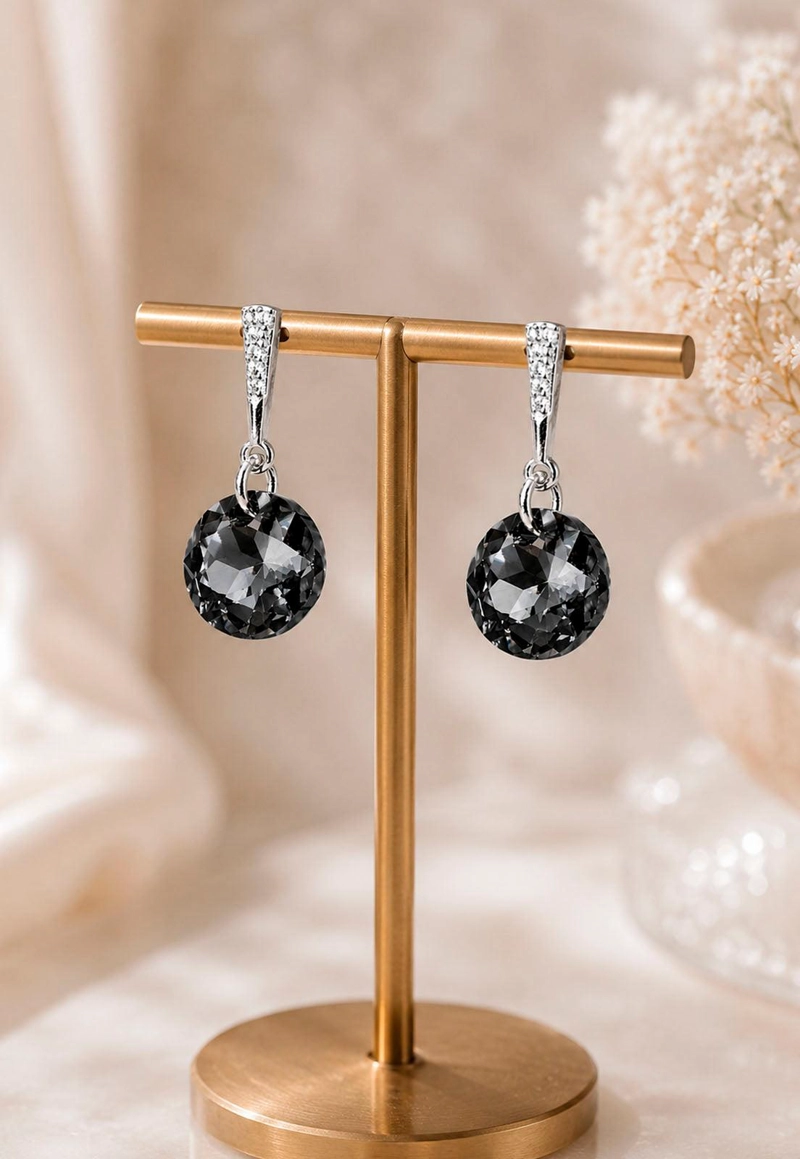 AROS GRACIA PLATA 925 CRISTAL SWAROVSKI® SILVER NIGHT - 5