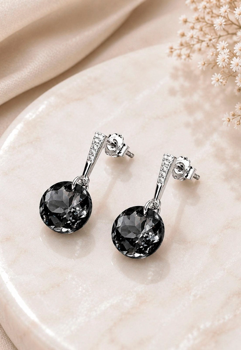 AROS GRACIA PLATA 925 CRISTAL SWAROVSKI® SILVER NIGHT - 8