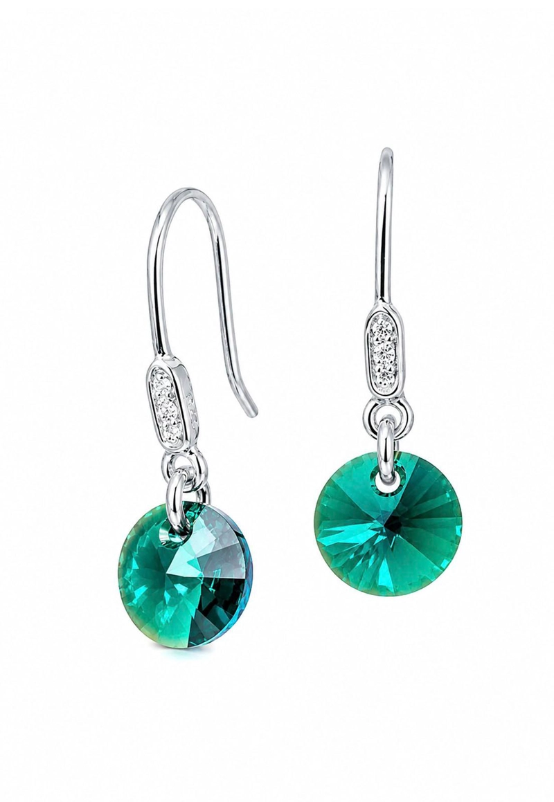 AROS PUNTO DE LUZ PLATA 925 CRISTAL SWAROVSKI® EMERALD - 1