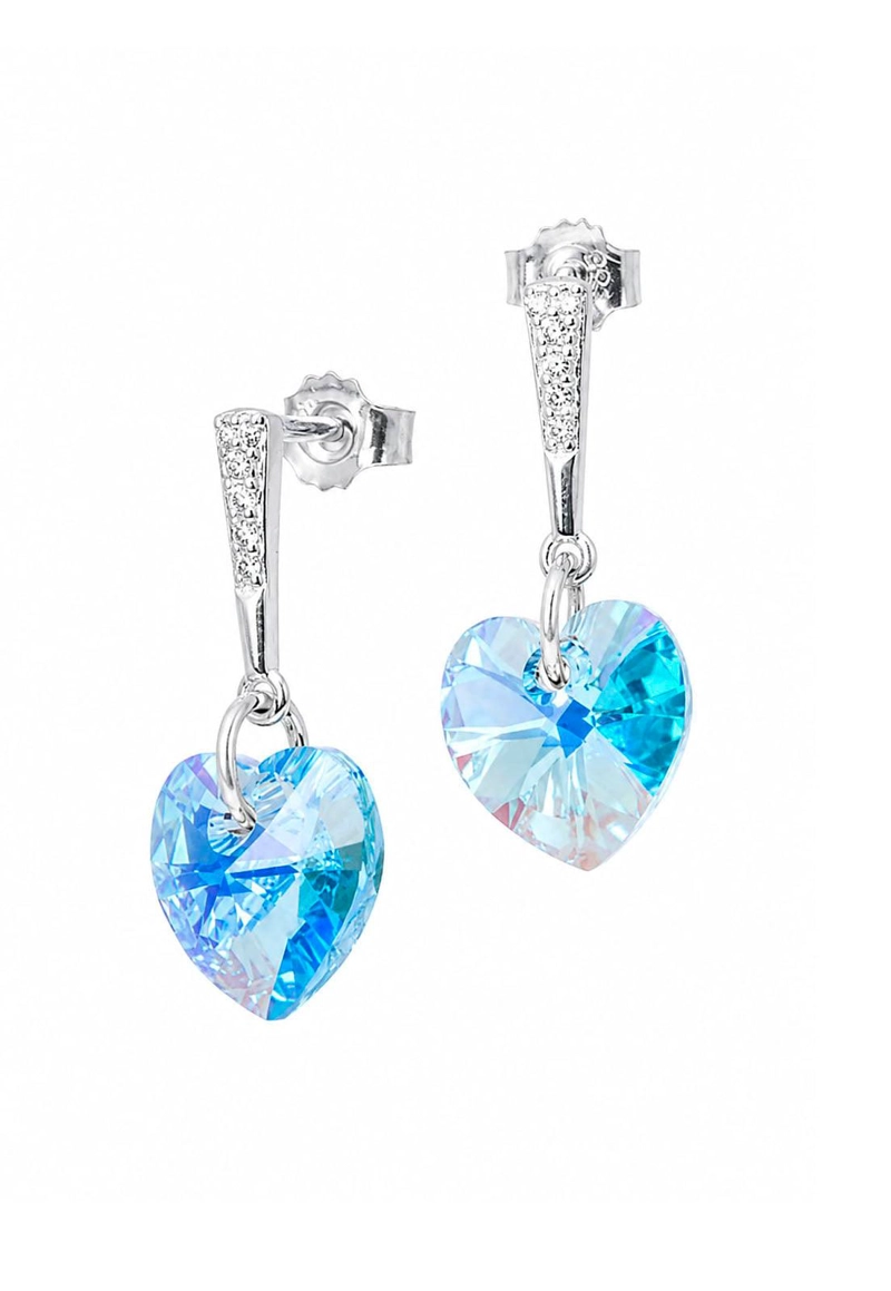 AROS ROMANCE PLATA 925 CRISTAL  SWAROVSKI® AQUAMARINE - 1