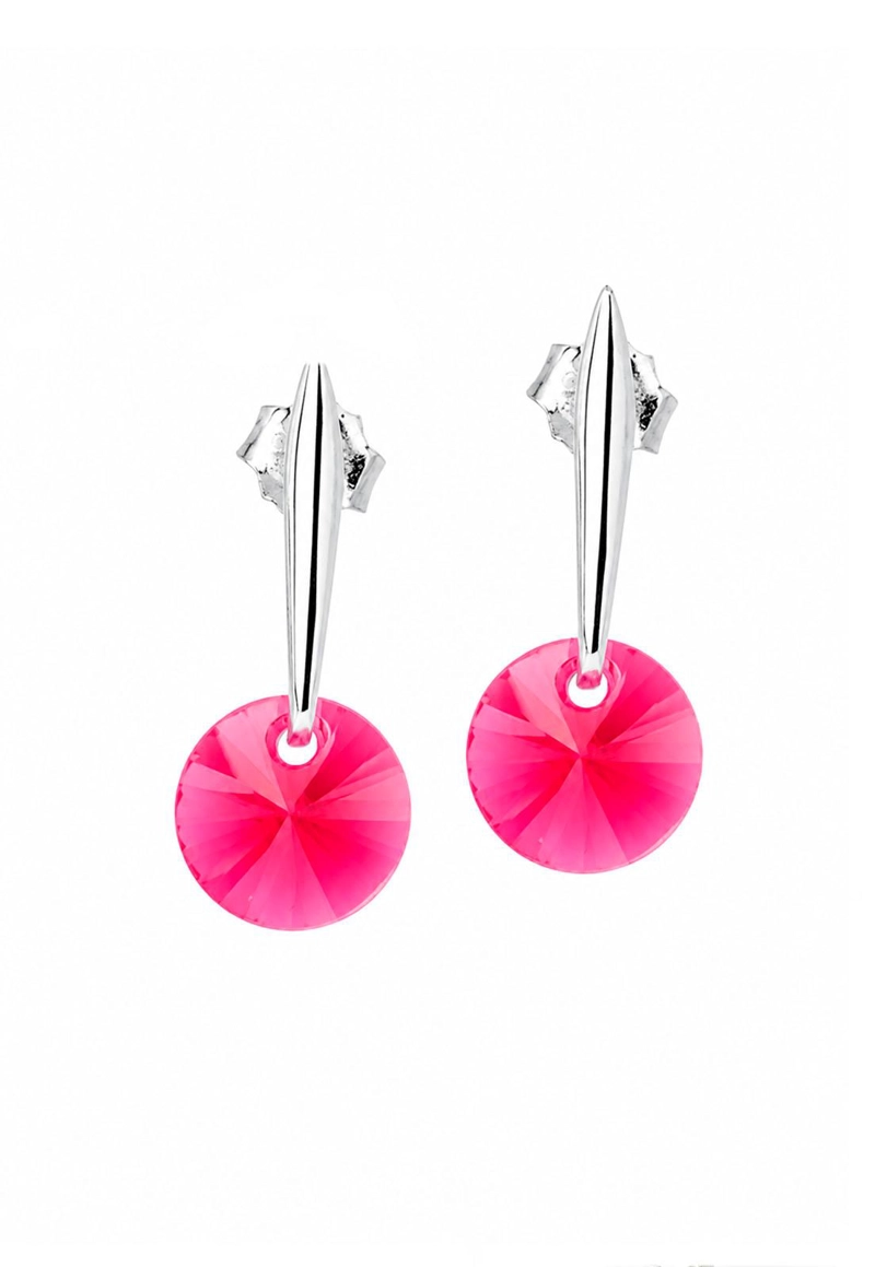 AROS PUNTO DE LUZ PLATA 925 CRISTAL SWAROVSKI® SCARLET - 1