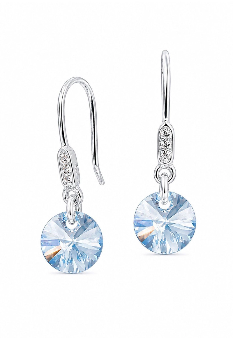 AROS PUNTO DE LUZ CIRCON PLATA 925 CRISTAL SWAROVSKI® BLUE SHADE - 1
