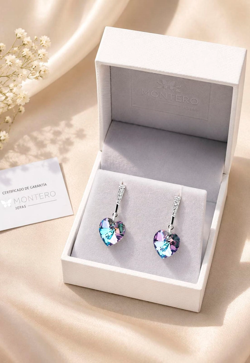 AROS ROMANCE PLATA 925 CRISTAL SWAROVSKI VITRAL LIGHT - 3