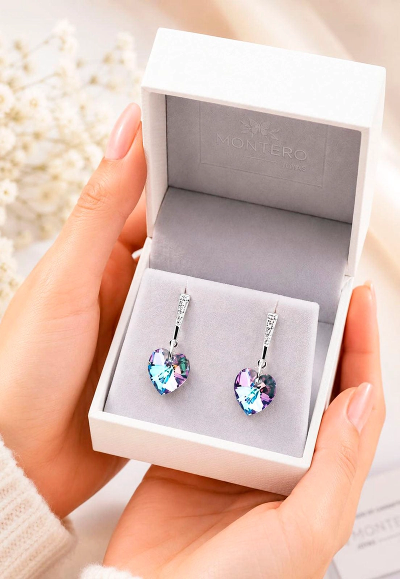 AROS ROMANCE PLATA 925 CRISTAL SWAROVSKI VITRAL LIGHT - 4