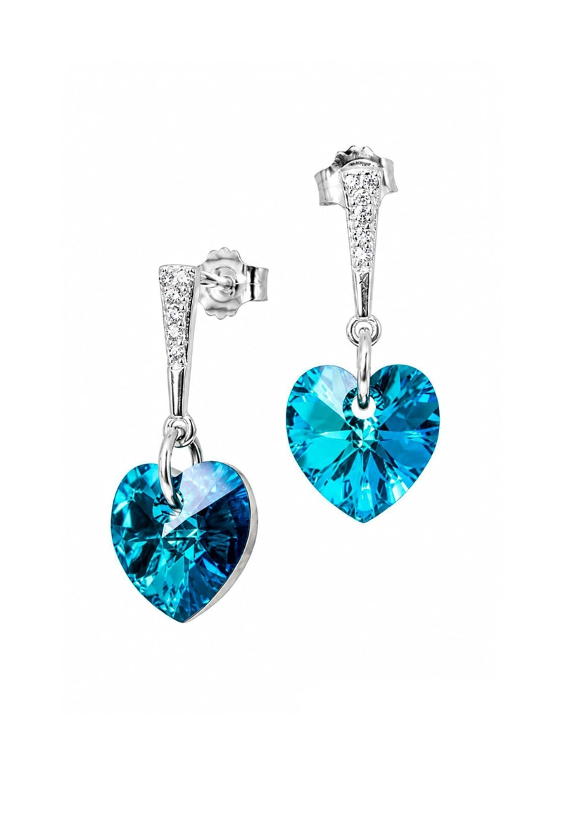 AROS ROMANCE PLATA 925 CRISTAL SWAROVSKI® BERMUDA BLUE - 1