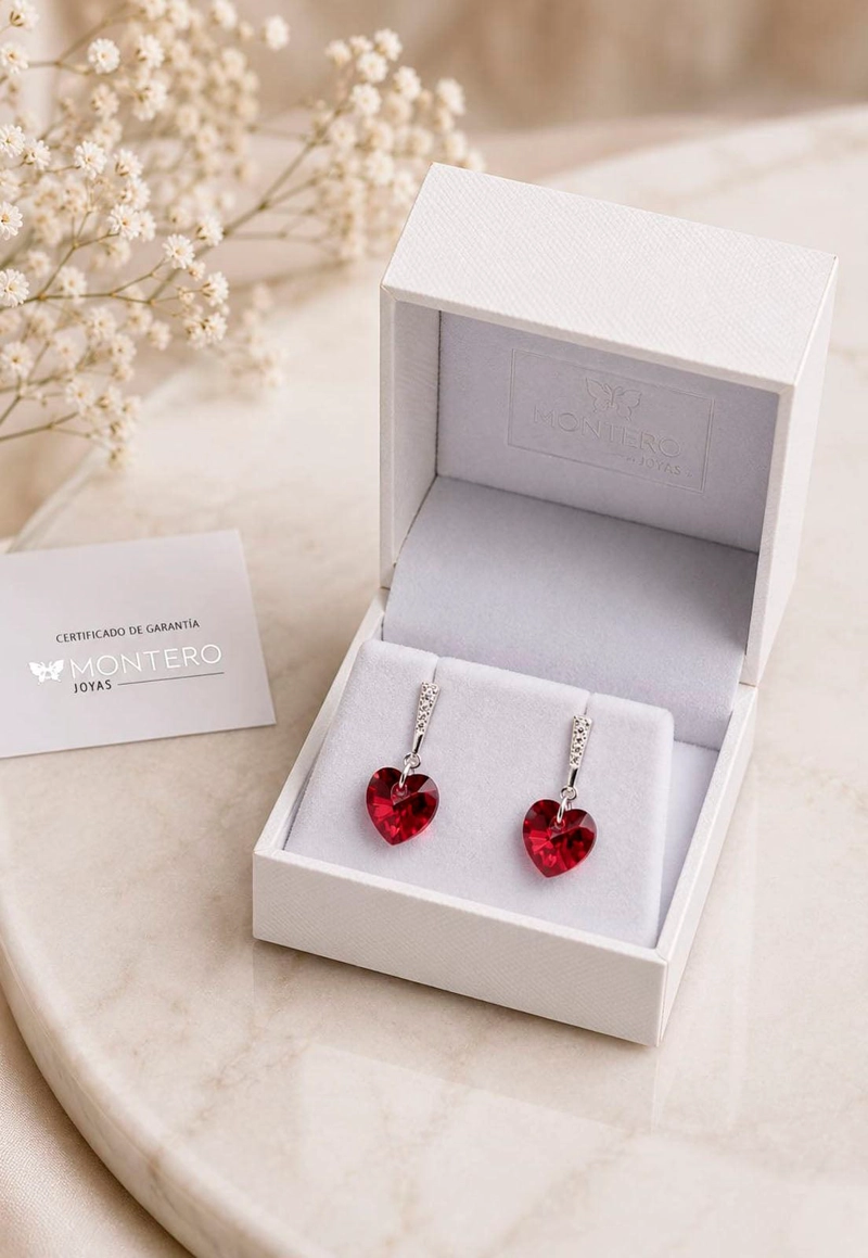 AROS ROMANCE PLATA 925 CRISTAL SWAROVSKI® SIAM - 2