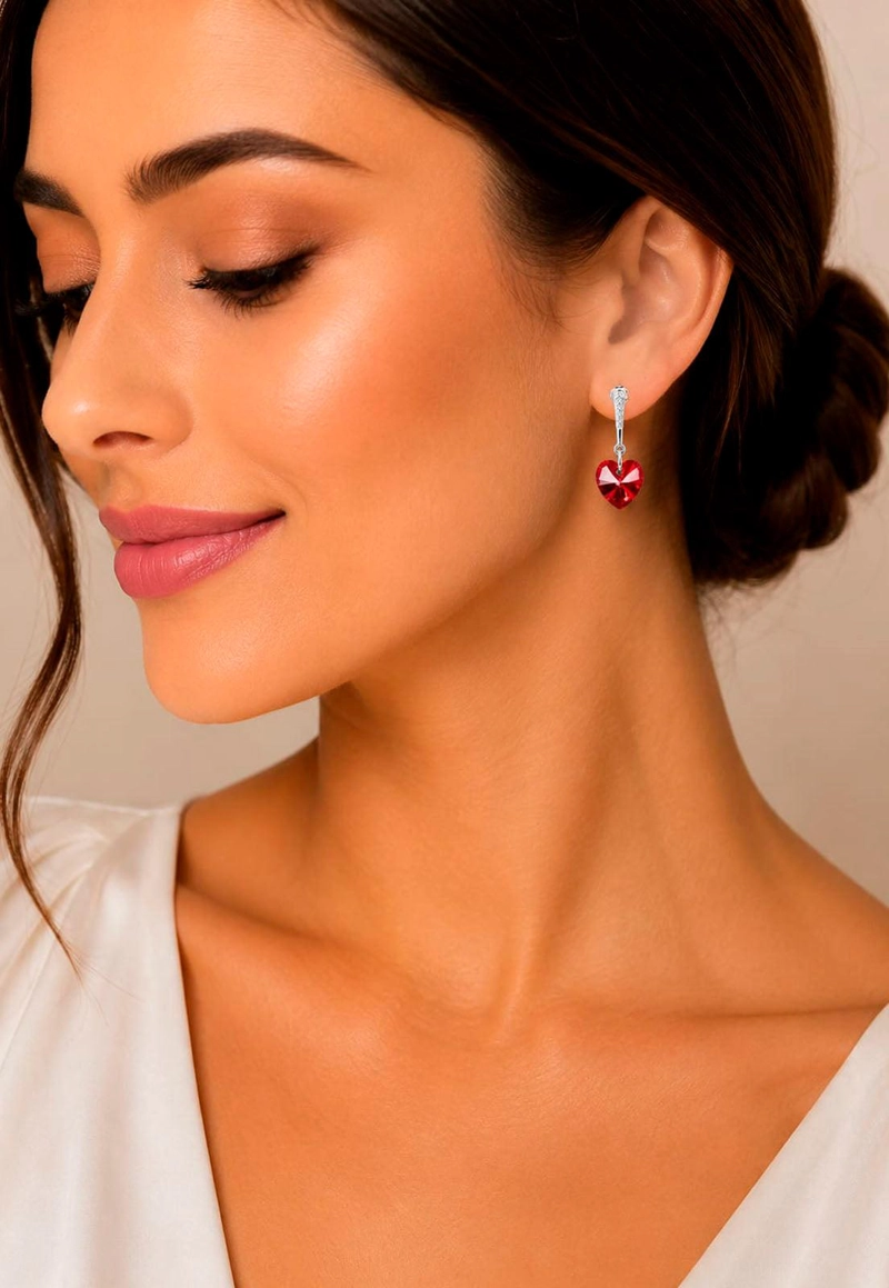 AROS ROMANCE PLATA 925 CRISTAL SWAROVSKI® SIAM - 5