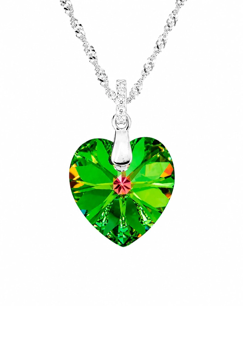 COLLAR JOYAS MONTERO PLATA ITALIANA 925 GRAN ROMANCE Y CRISTALES GENUINOS VITRAL MEDIUM - 1