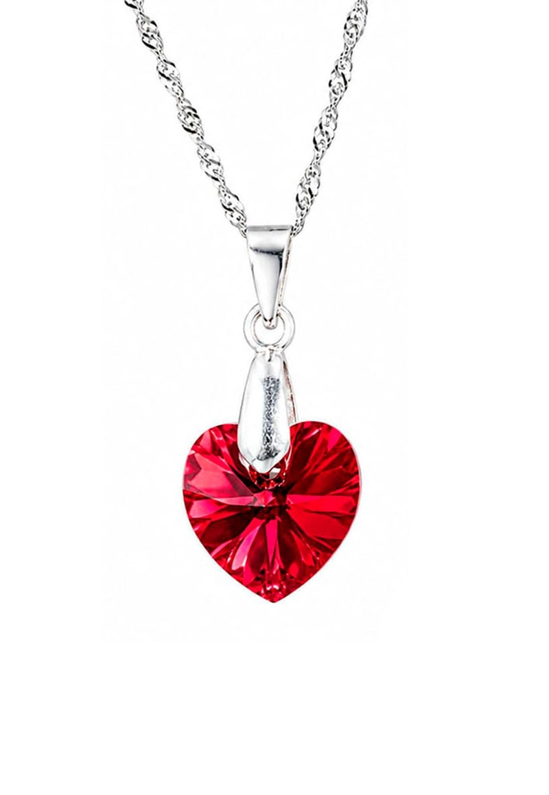 COLLAR JOYAS MONTERO PLATA ITALIANA 925 ROMANCE Y CRISTALES GENUINOS SIAM SHIMMER - 1