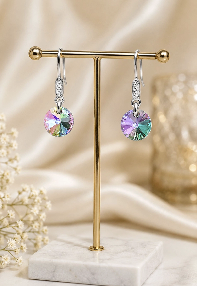 AROS JOYAS MONTERO PUNTO DE LUZ CIRCON PLATA 925 CRISTALES PARADISE SHINE - 4