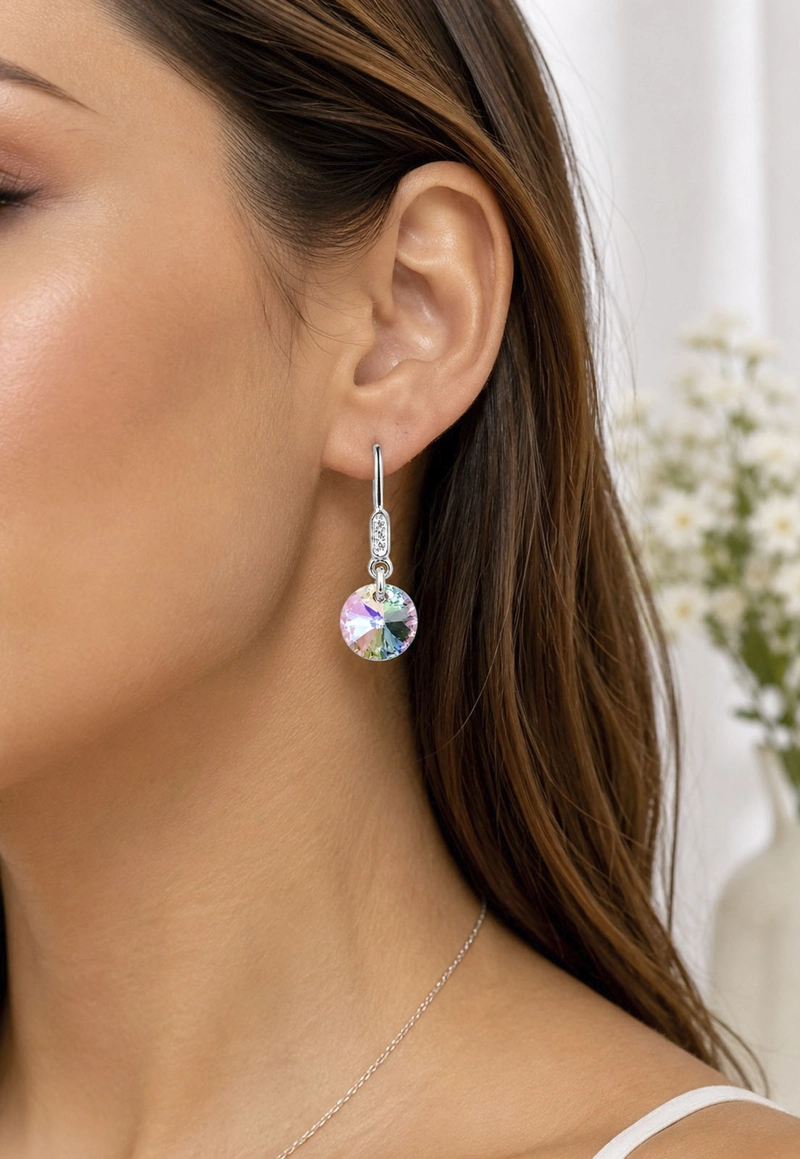 AROS JOYAS MONTERO PUNTO DE LUZ CIRCON PLATA 925 CRISTALES PARADISE SHINE - 5