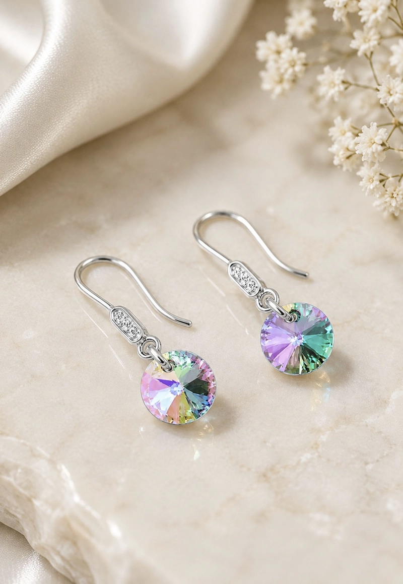 AROS JOYAS MONTERO PUNTO DE LUZ CIRCON PLATA 925 CRISTALES PARADISE SHINE - 6
