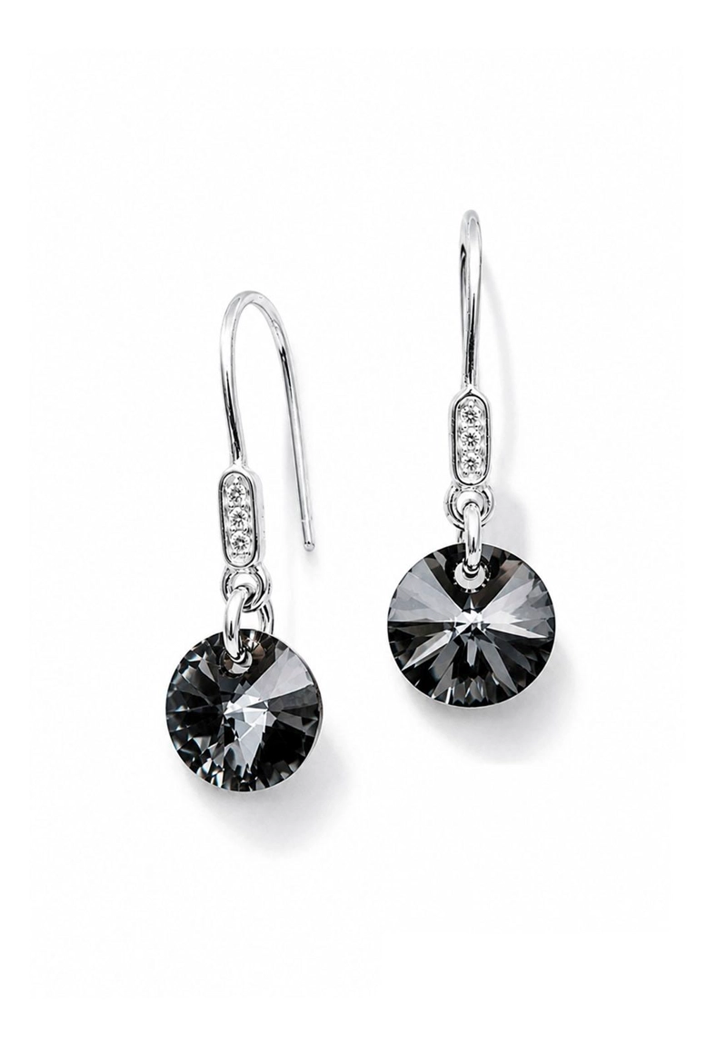 AROS JOYAS MONTERO PUNTO DE LUZ CIRCON PLATA 925 CRISTALES SILVER NIGHT - 1