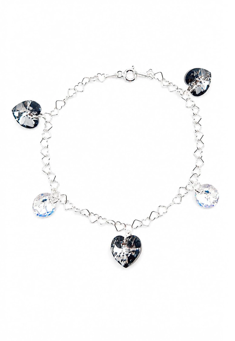 PULSERA JOYAS MONTERO ROMANCE PLATA 925 CRISTALES GENUINOS SILVER NIGHT - 1