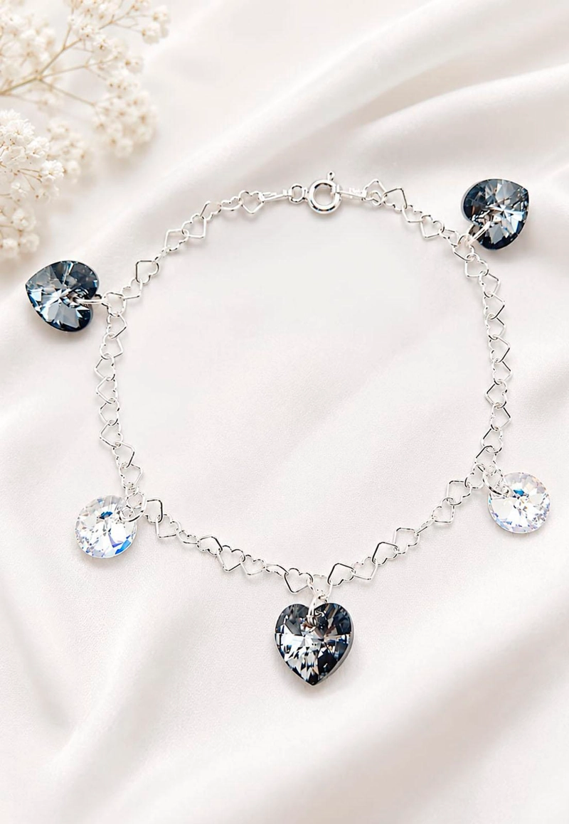 PULSERA JOYAS MONTERO ROMANCE PLATA 925 CRISTALES GENUINOS SILVER NIGHT - 2