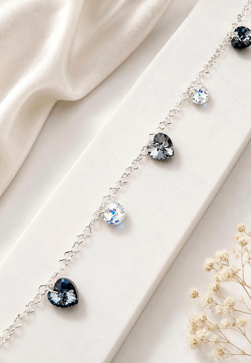 PULSERA JOYAS MONTERO ROMANCE PLATA 925 CRISTALES GENUINOS SILVER NIGHT - 3