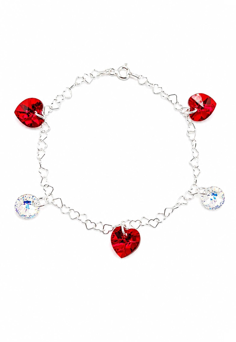 PULSERA JOYAS MONTERO ROMANCE PLATA 925 CRISTALES GENUINOS SIAM SHIMMER - 1
