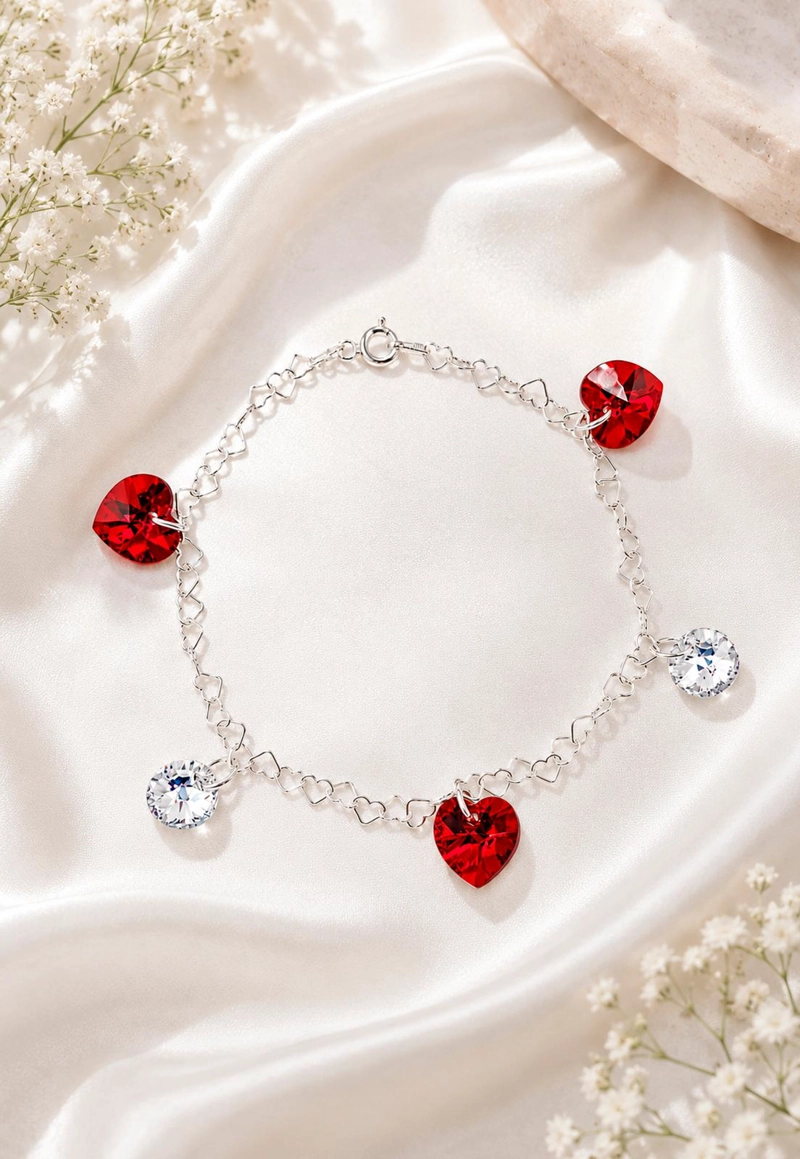 PULSERA JOYAS MONTERO ROMANCE PLATA 925 CRISTALES GENUINOS SIAM SHIMMER - 2