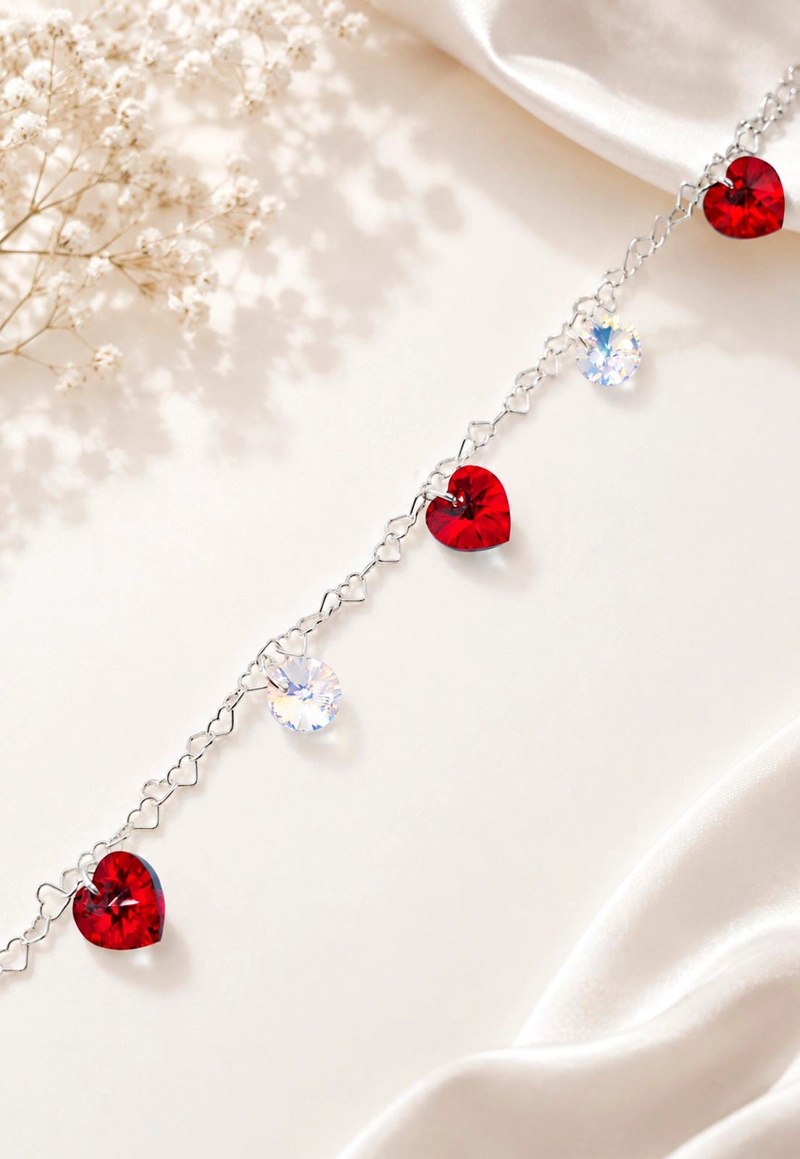 PULSERA JOYAS MONTERO ROMANCE PLATA 925 CRISTALES GENUINOS SIAM SHIMMER - 4