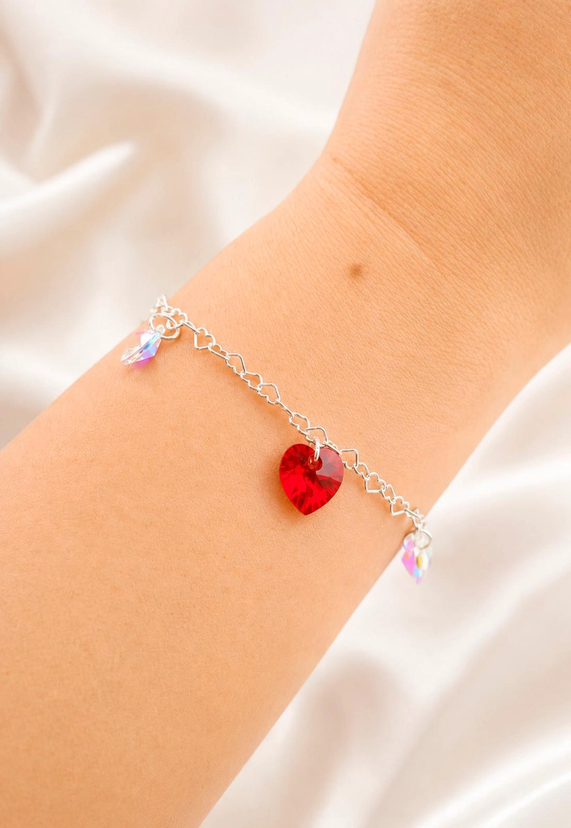 PULSERA JOYAS MONTERO ROMANCE PLATA 925 CRISTALES GENUINOS SIAM SHIMMER - 7