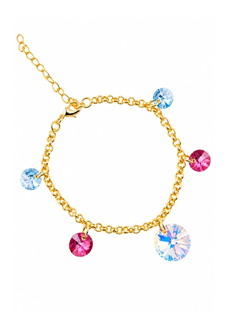 PULSERA JOYAS MONTERO NEPAL GOLD BAÑO DE ORO CRISTAL ANTIQUE PINK - 1