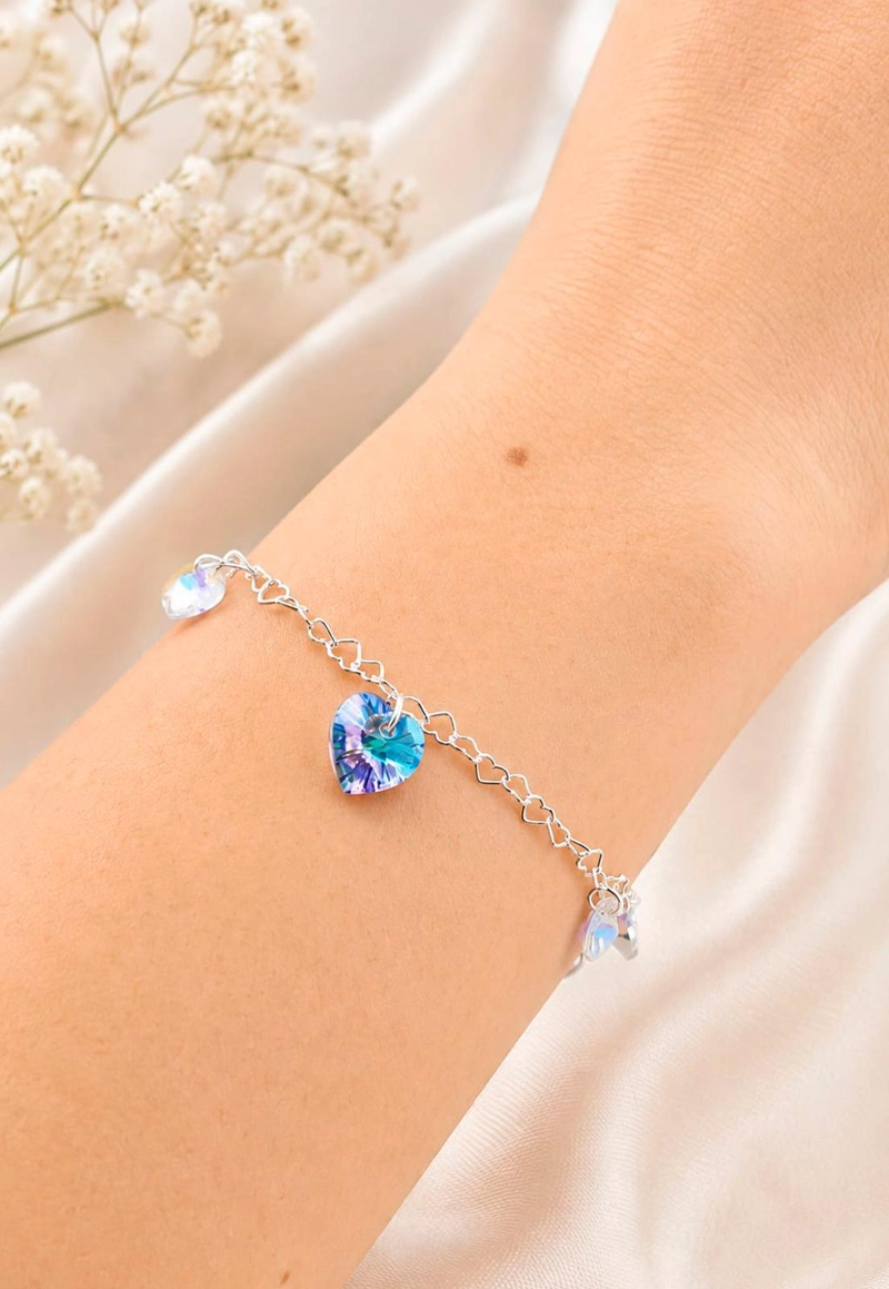 PULSERA JOYAS MONTERO ROMANCE PLATA 925 CRISTALES GENUINOS VITRAL LIGHT - 3