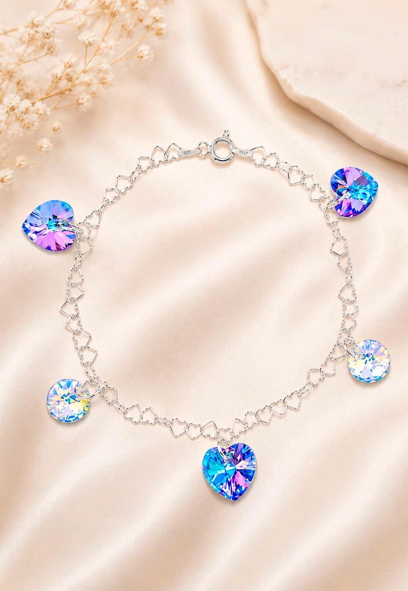 PULSERA JOYAS MONTERO ROMANCE PLATA 925 CRISTALES GENUINOS VITRAL LIGHT - 5