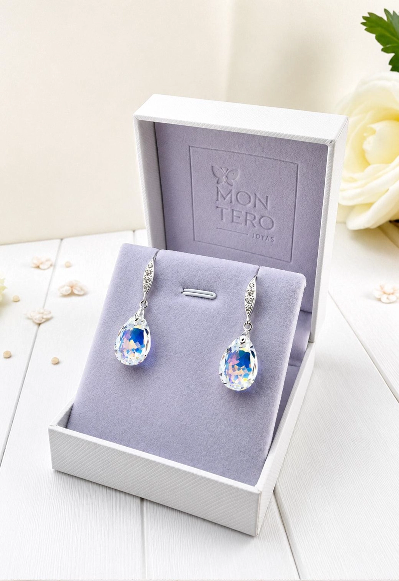 AROS CAPRICHO PLATA 925 CRISTAL SWAROVSKI® AURORA BOREAL - 2