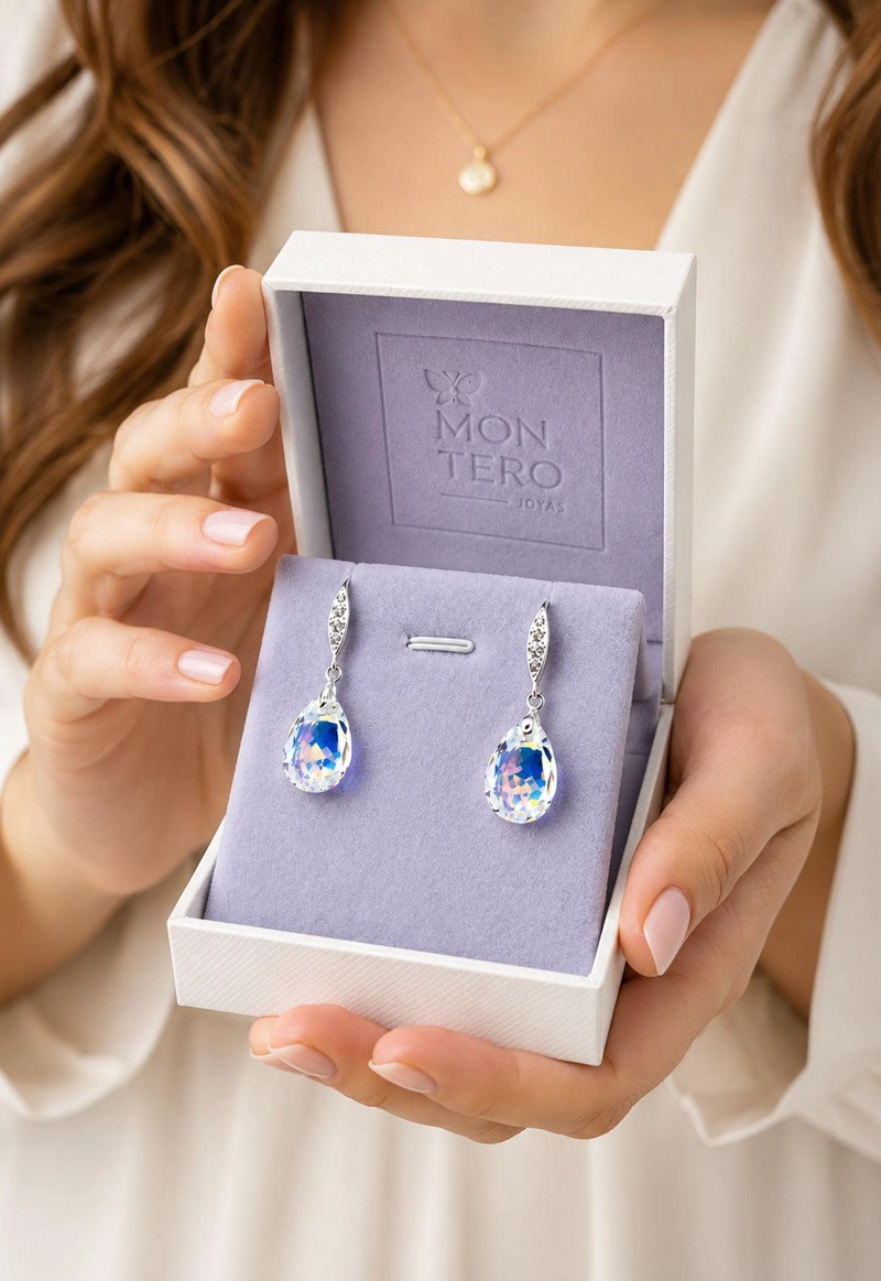 AROS CAPRICHO PLATA 925 CRISTAL SWAROVSKI® AURORA BOREAL - 4