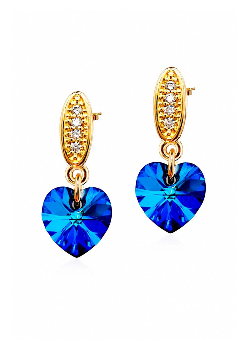 AROS ROMANCE GOLD 24K CRISTAL SWAROVSKI® BERMUDA BLUE - 1