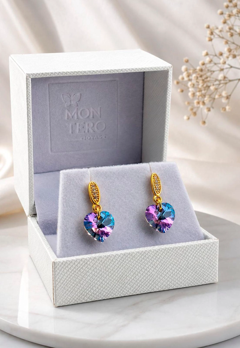 AROS ROMANCE GOLD 24K CRISTAL SWAROVSKI® VITRAL LIGHT - 3