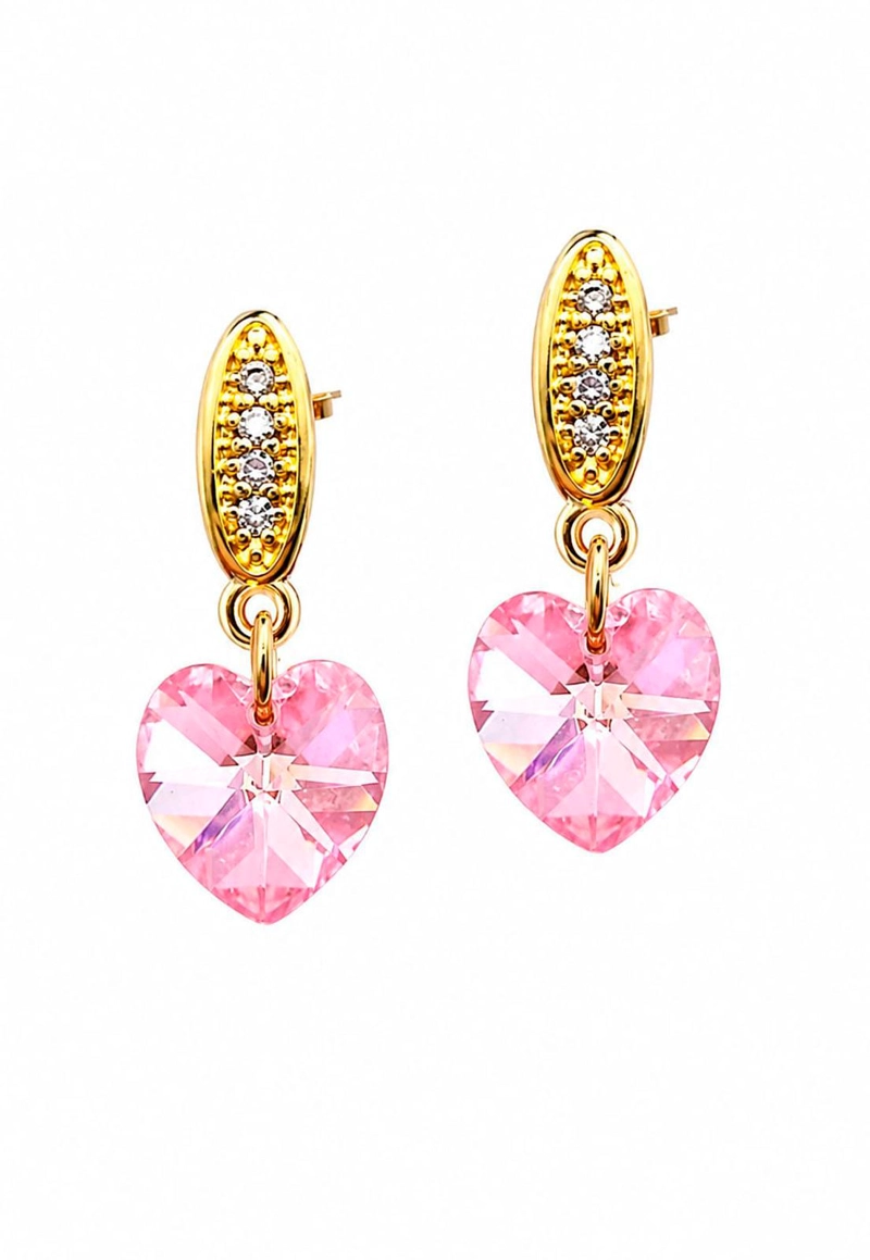 AROS ROMANCE GOLD 24K CRISTAL SWAROVSKI® LIGHT ROSE - 1