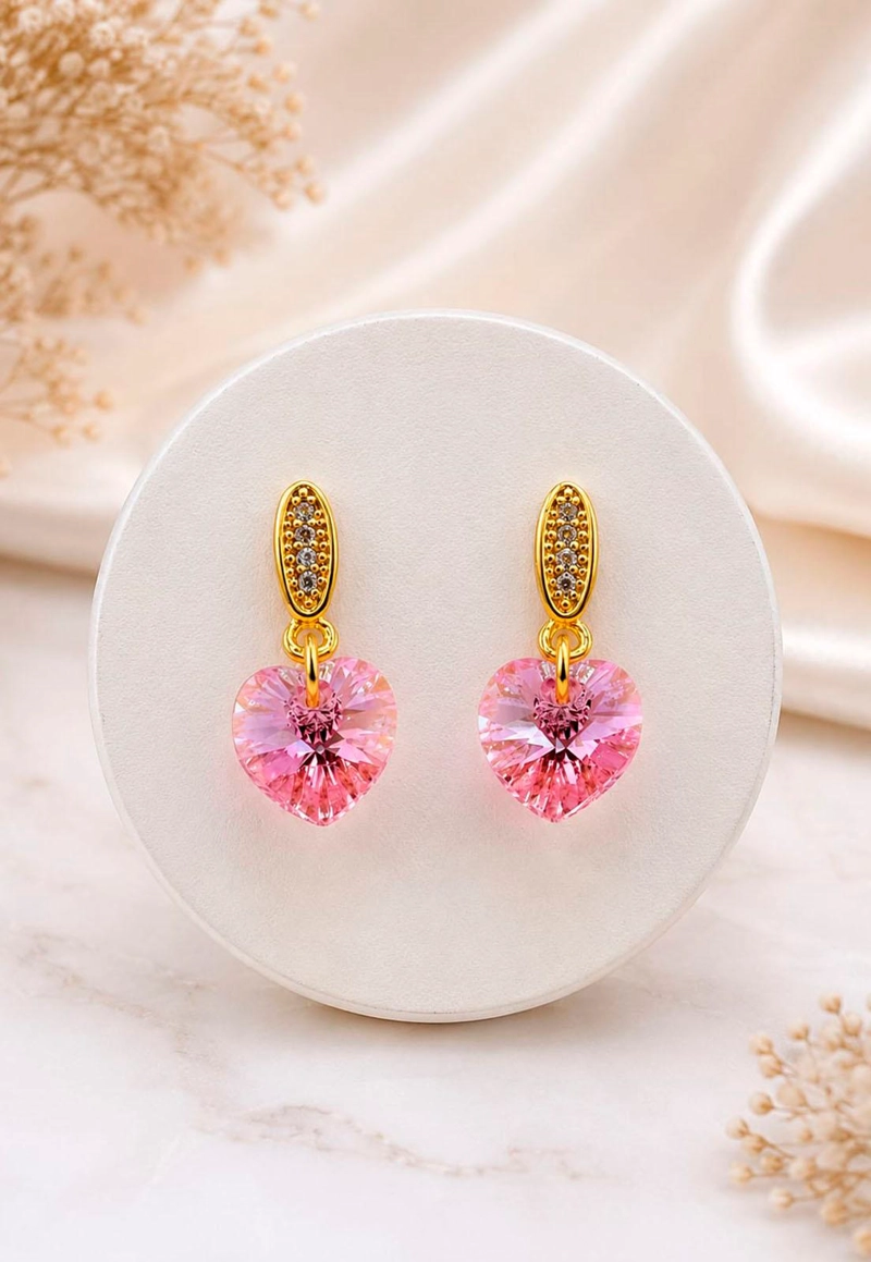 AROS ROMANCE GOLD 24K CRISTAL SWAROVSKI® LIGHT ROSE - 5