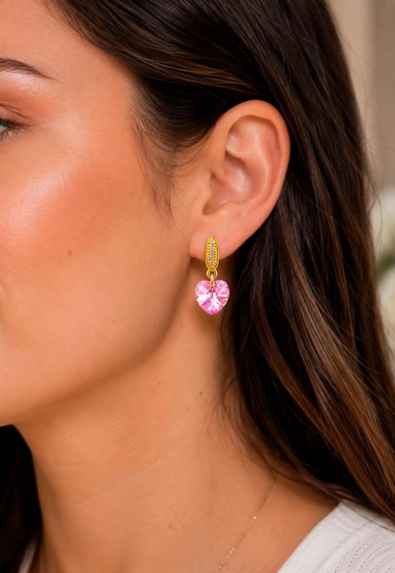 AROS ROMANCE GOLD 24K CRISTAL SWAROVSKI® LIGHT ROSE - 6